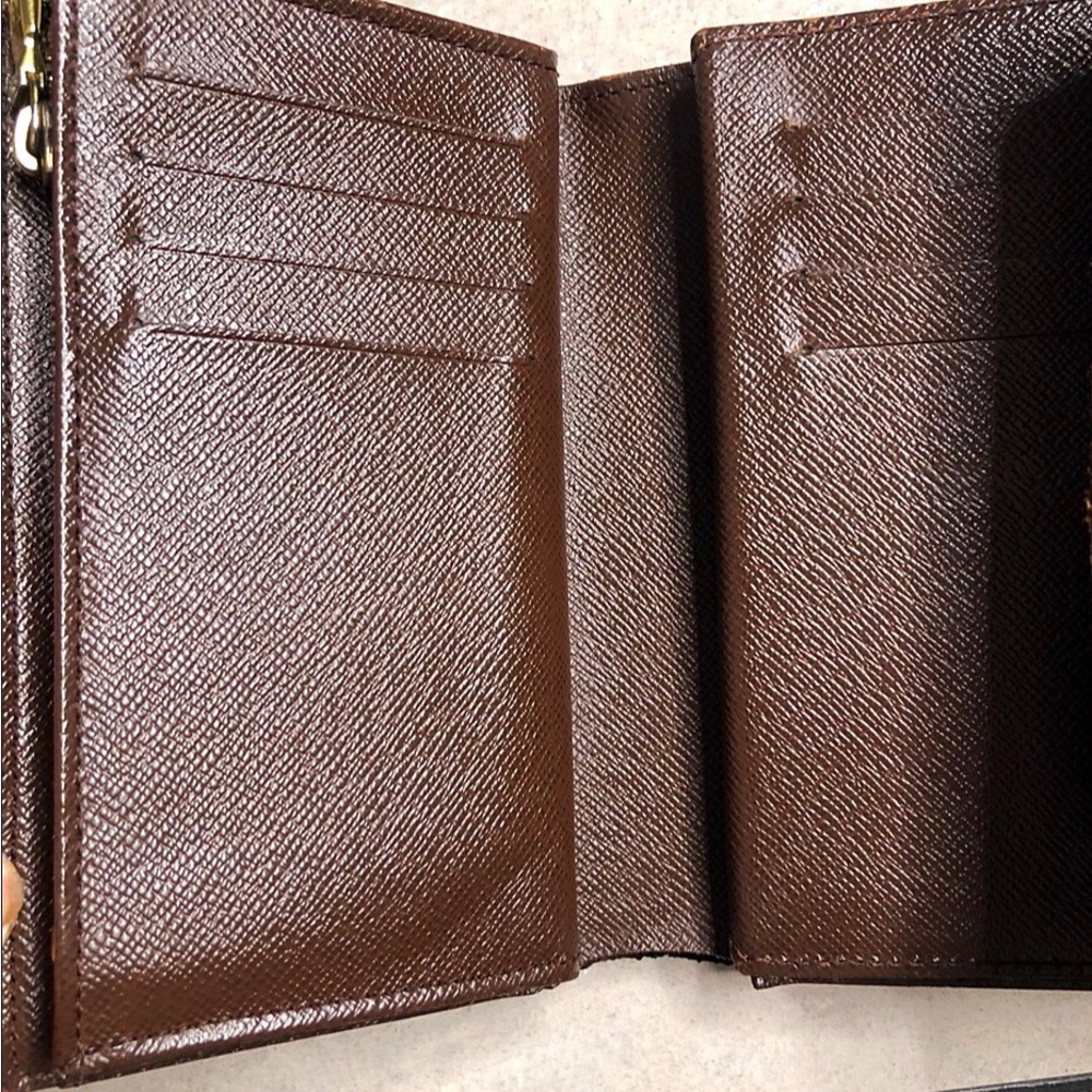 Louis Vuitton Brown Damier Ebene Wallet with Gold Chain - Picture 10 of 16